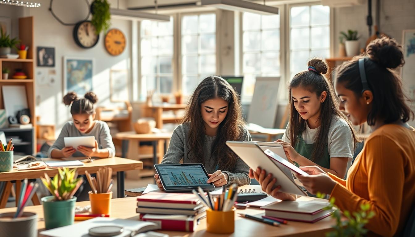 Student using online courses for flexible education